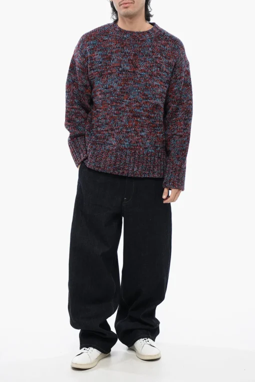 Discount Maglione Melange CHUNKY In Lana Girocollo Uomo Maglieria