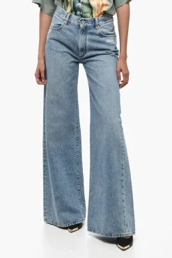 Fashion MAIN LABEL Jeans Flared Fit con Lavaggio Medio 30cm Donna Jeans