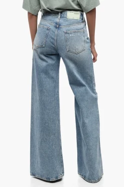 Fashion MAIN LABEL Jeans Flared Fit con Lavaggio Medio 30cm Donna Jeans