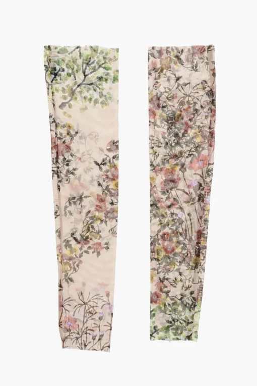 Fashion Manicotti in Tulle a Fantasia Floreale Donna Guanti