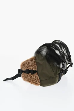 Clearance Marsupio con Dettagli in Cavallino e Pelliccia Uomo Borse A Mano