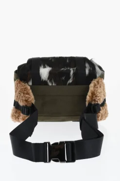 Clearance Marsupio con Dettagli in Cavallino e Pelliccia Uomo Borse A Mano