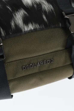 Clearance Marsupio con Dettagli in Cavallino e Pelliccia Uomo Borse A Mano
