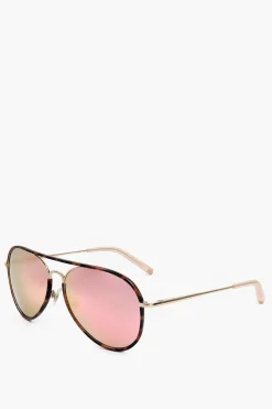 MATTHEW WILLIAMSON Occhiali da Sole Aviator con Dettaglio Tartarugato>Linda Farrow Fashion