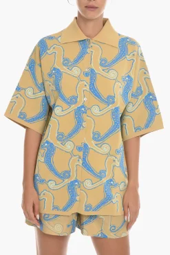 Clearance Maxi Camicia RHEY Con Ricamo All Over Donna Camicie