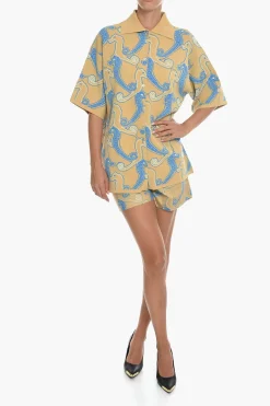 Clearance Maxi Camicia RHEY Con Ricamo All Over Donna Camicie