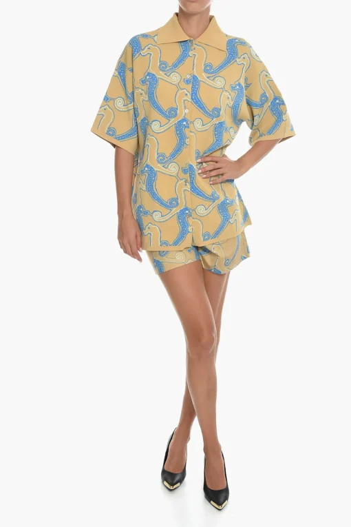 Clearance Maxi Camicia RHEY Con Ricamo All Over Donna Camicie