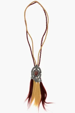 New Maxi Collana con Pietra e Nappine Donna Gioielli
