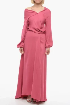Maxi Dress a Portafoglio con Cintura>Super Blond Fashion
