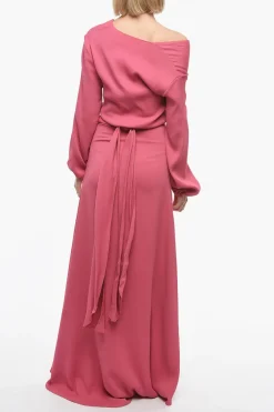 Maxi Dress a Portafoglio con Cintura>Super Blond Fashion