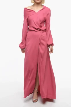 Maxi Dress a Portafoglio con Cintura></noscript>Super Blond Fashion