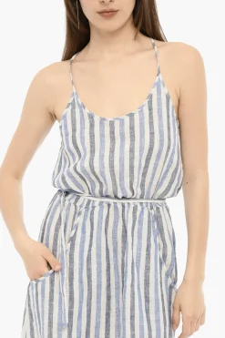 Maxi Dress a Righe Awning in Lino con Cintura></noscript>Woolrich Online