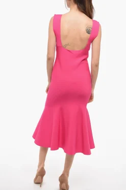 Clearance Maxi Dress a Tinta Unita con Scollo a Cuore Donna Vestiti