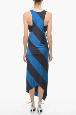 Maxi Dress Asimmetrico Bicolore a Righe con Top Interno>Marni Best