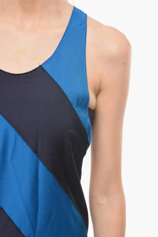 Maxi Dress Asimmetrico Bicolore a Righe con Top Interno>Marni Best
