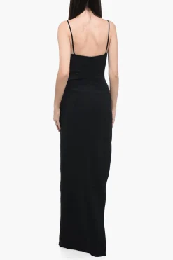 Maxi Dress Asimmetrico con Dettagli in Mesh>David Koma Sale