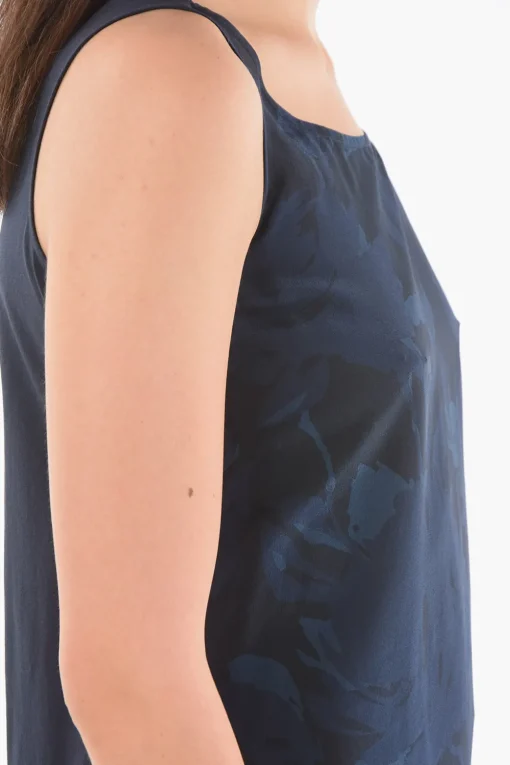 Maxi Dress in Seta a Motivo Vegetale>Woolrich Discount