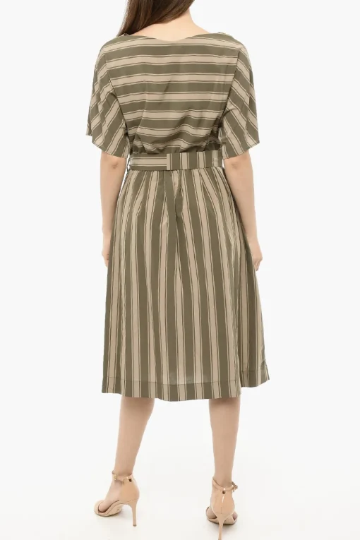 Maxi Dress SCULLY a Righe Bayadere con Cintura>Woolrich Sale