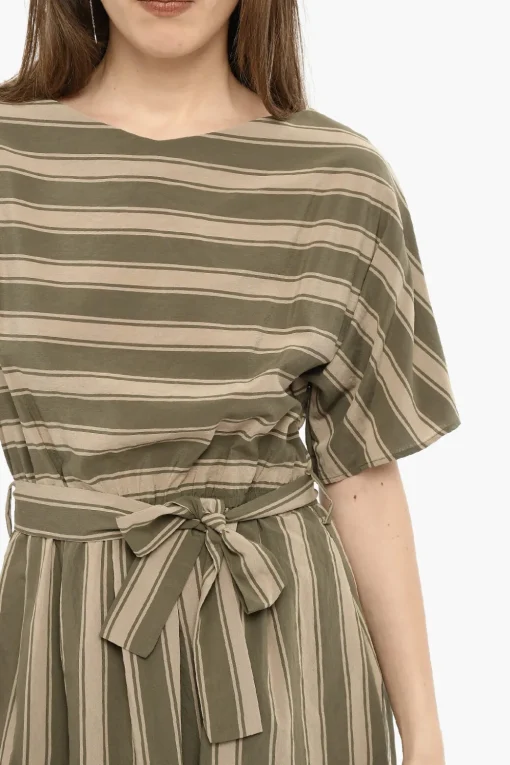 Maxi Dress SCULLY a Righe Bayadere con Cintura>Woolrich Sale