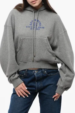 Maxi Felpa Hoodie con Logo e Tasca a Toppa>Off-White Sale