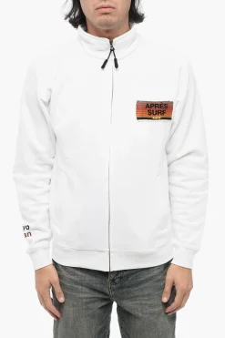 Online Maxi Felpa in Cotone Felpato con Chiusura Zip Uomo Felpe