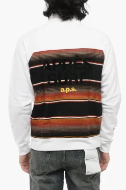 Online Maxi Felpa in Cotone Felpato con Chiusura Zip Uomo Felpe