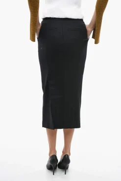 Online Maxi Gonna a Tubino con Spacco sul Retro Donna Gonne