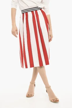 New Maxi Gonna SCULLY Svasata a Righe Awning Donna Gonne