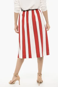 New Maxi Gonna SCULLY Svasata a Righe Awning Donna Gonne