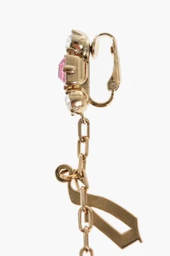 Maxi Orecchino Singolo Clip On Effetto Dorato con Charm Monogram>Dsquared2 Clearance