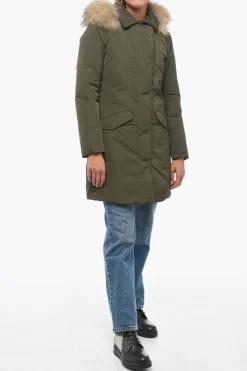 Maxi Piumino MODERN a Tinta Unita con Pelliccia></noscript>Woolrich New