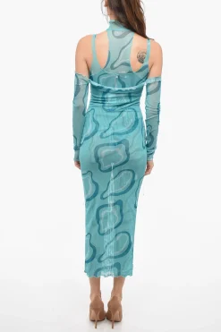 Maxi Tubino Cold-shoulder in Mesh>Julfer Discount