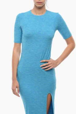 Maxi Vestito Attillato HILDE a Manica corta Con Spacco Frontale></noscript>Samsoe Samsoe Discount