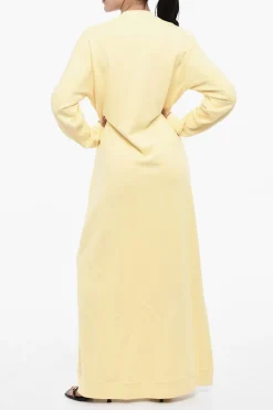 Outlet Maxi Vestito in Felpa con Logo a Contrasto Donna Vestiti