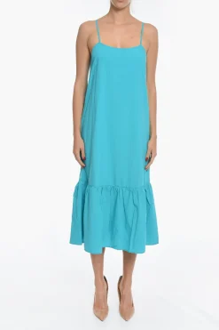 Maxi Vestito SARASA In Misto Cotone>Samsoe Samsoe Sale
