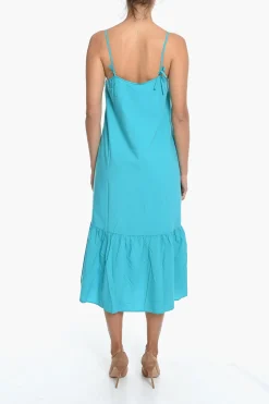 Maxi Vestito SARASA In Misto Cotone>Samsoe Samsoe Sale