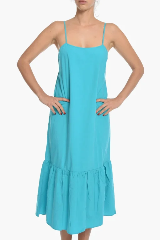 Maxi Vestito SARASA In Misto Cotone>Samsoe Samsoe Sale