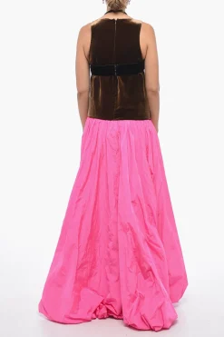 Best Maxidress a Palloncino BLOOM con Corpetto in Ciniglia Donna Vestiti