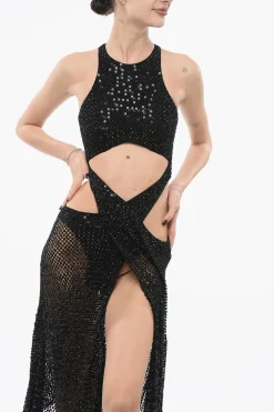 Best Maxidress in Perline con Cut-outs Donna Vestiti