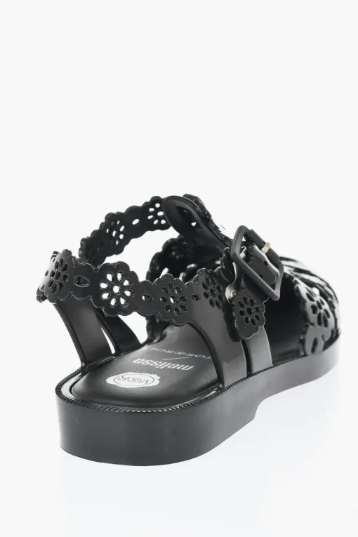 Hot MELISSA Sandali in Gomma BLOSSOM con Cinturino alla Caviglia Donna Ballerine|Scarpe Basse