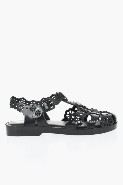 Hot MELISSA Sandali in Gomma BLOSSOM con Cinturino alla Caviglia Donna Ballerine|Scarpe Basse