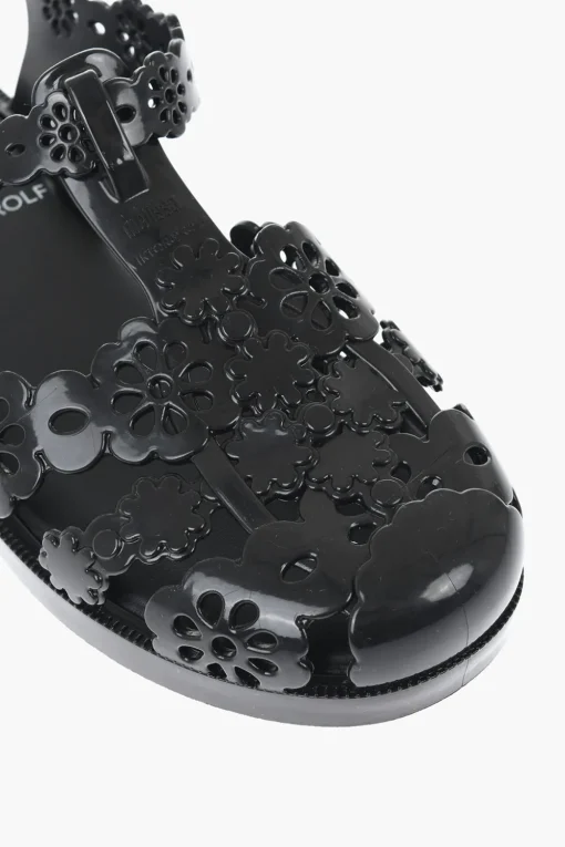 Hot MELISSA Sandali in Gomma BLOSSOM con Cinturino alla Caviglia Donna Ballerine|Scarpe Basse