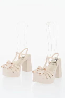 MELISSA Sandali T-Strap PARTY in Gomma a Tinta Unita con Fiocchi Tacco 12cm>Viktor & Rolf Online