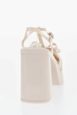 MELISSA Sandali T-Strap PARTY in Gomma a Tinta Unita con Fiocchi Tacco 12cm>Viktor & Rolf Online