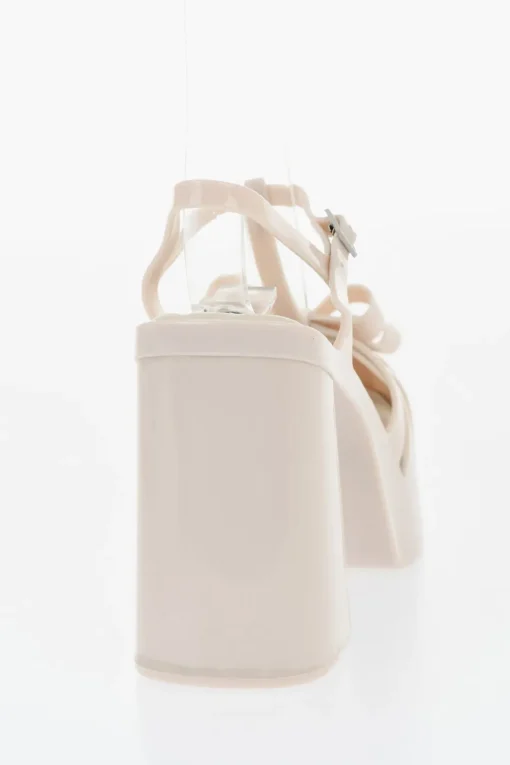 MELISSA Sandali T-Strap PARTY in Gomma a Tinta Unita con Fiocchi Tacco 12cm>Viktor & Rolf Online