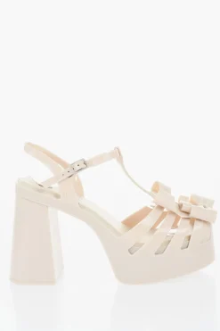 MELISSA Sandali T-Strap PARTY in Gomma a Tinta Unita con Fiocchi Tacco 12cm></noscript>Viktor & Rolf Online