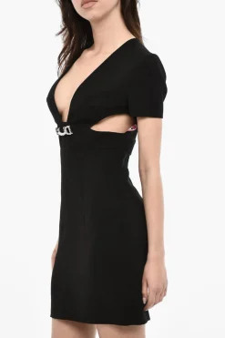 Sale Mini Abito a Tinta Unita Con Dettagli Cut Out E Scollatura Profonda Donna Vestiti