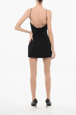 Best Mini Abito con Scollo Decorativo Donna Vestiti