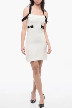 Fashion Mini Abito con Spalline Incrociate Donna Vestiti