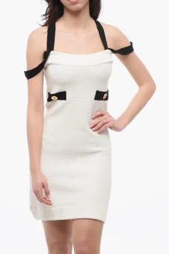 Fashion Mini Abito con Spalline Incrociate Donna Vestiti